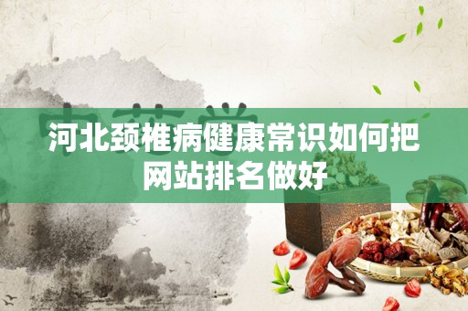 河北颈椎病健康常识如何把网站排名做好