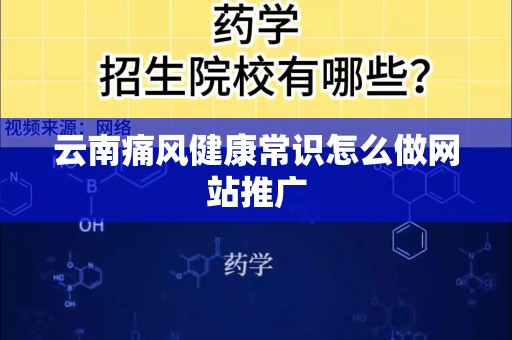 云南痛风健康常识怎么做网站推广