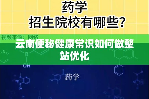 云南便秘健康常识如何做整站优化