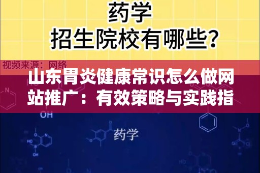 山东胃炎健康常识怎么做网站推广：有效策略与实践指南