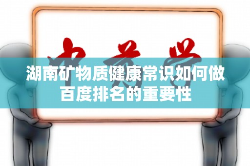 湖南矿物质健康常识如何做百度排名的重要性