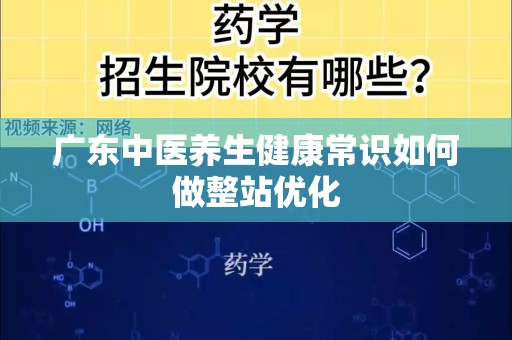 广东中医养生健康常识如何做整站优化