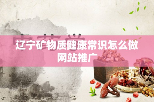 辽宁矿物质健康常识怎么做网站推广