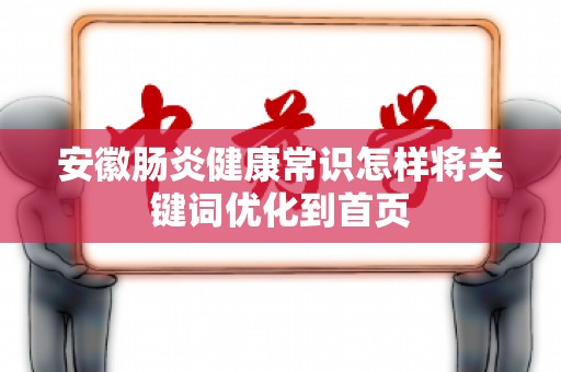 安徽肠炎健康常识怎样将关键词优化到首页