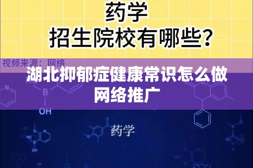 湖北抑郁症健康常识怎么做网络推广