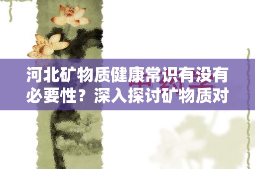 河北矿物质健康常识有没有必要性？深入探讨矿物质对健康的影响