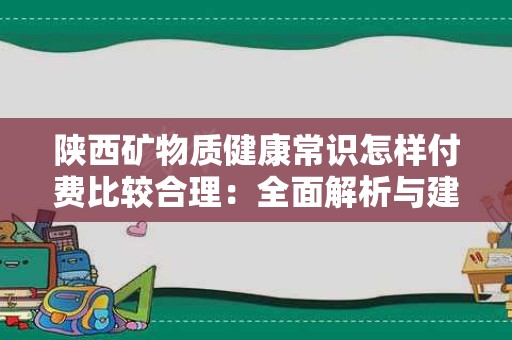 陕西矿物质健康常识怎样付费比较合理：全面解析与建议