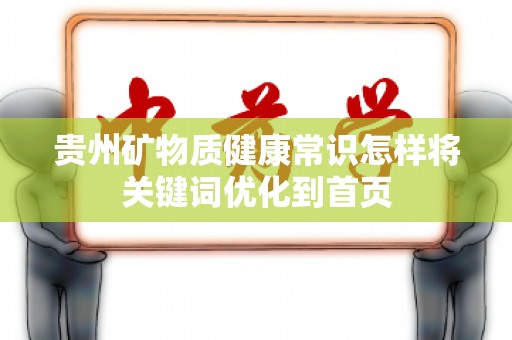 贵州矿物质健康常识怎样将关键词优化到首页