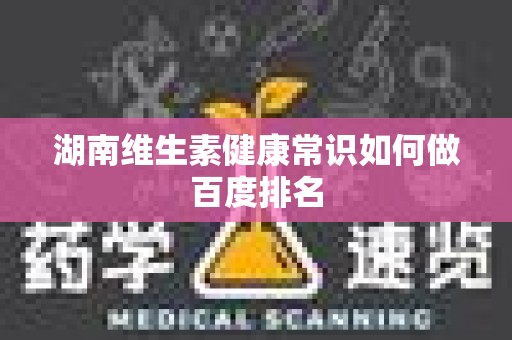 湖南维生素健康常识如何做百度排名