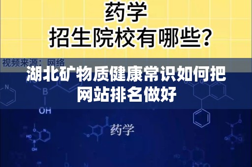 湖北矿物质健康常识如何把网站排名做好