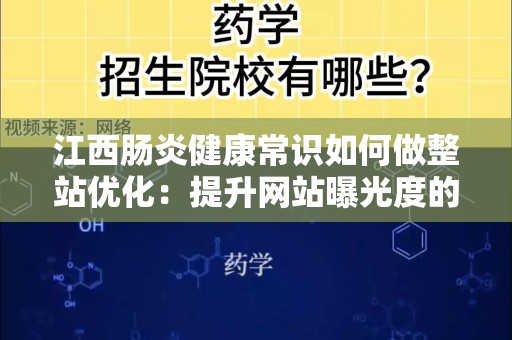 江西肠炎健康常识如何做整站优化：提升网站曝光度的有效策略