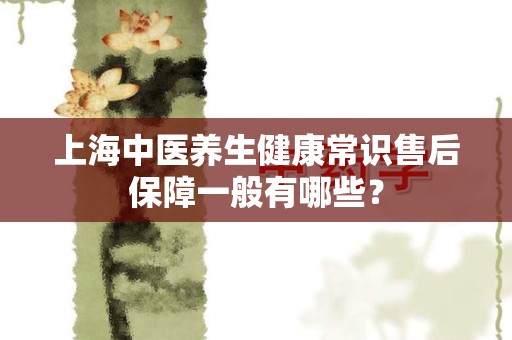 上海中医养生健康常识售后保障一般有哪些？