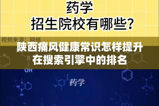 陕西痛风健康常识怎样提升在搜索引擎中的排名