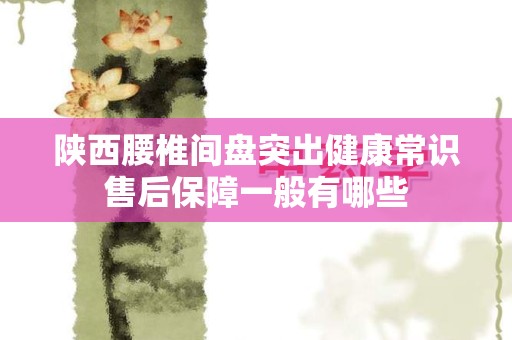 陕西腰椎间盘突出健康常识售后保障一般有哪些