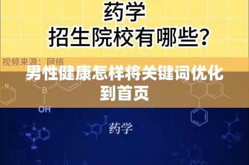 男性健康怎样将关键词优化到首页