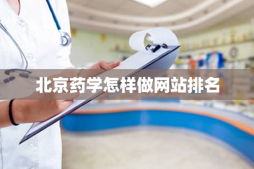 北京药学怎样做网站排名